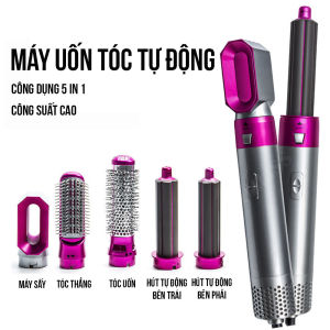 Máy làm tóc đa năng 5 in 1 (Máy sấy tóc lược điện chải thẳng tóc máy uốn xoăn máy uốn phồng uốn cụp) Hàn Quốc mang cả hiệu salon làm đẹp về ngôi nhà của bạn