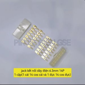 Jack kết nối dây điện 14P loại 6.3mm dành cho ô tô xe máy cao cấp(gồm đầu ghim)