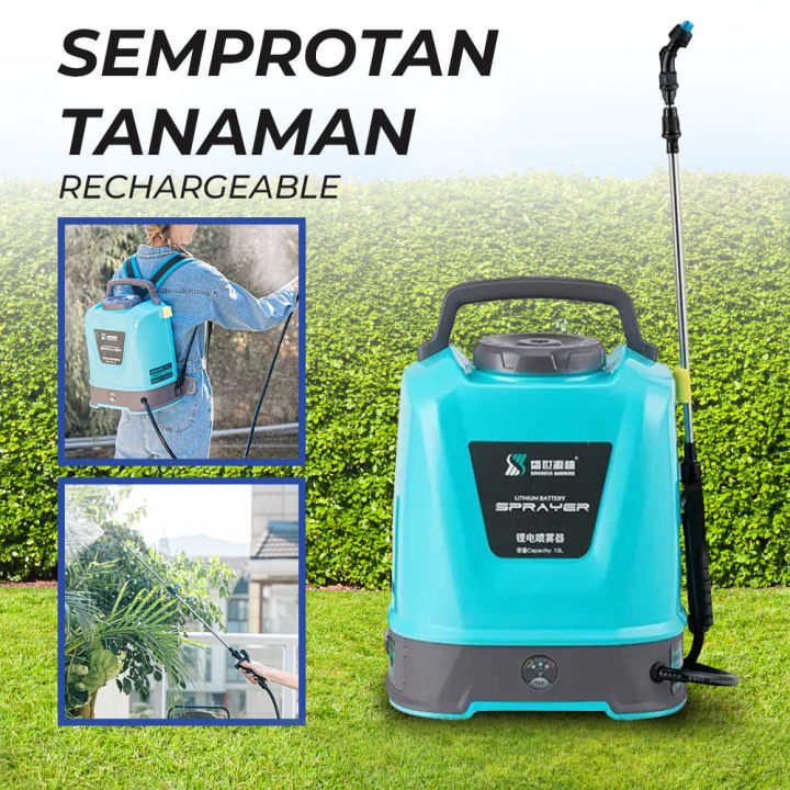 Sprayer Hama 10L Semprot Tanaman Portable Elektrik Baterai Gendong