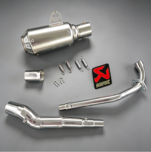 AKrapovic round with DB reducer on Honda Wave 125 stainless elbow
