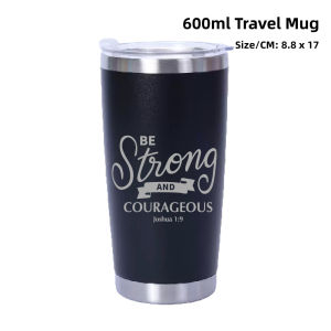 【3 Designs】600ml Insulated Travel Mug Christian Bible Verse Coffee Tumbler Christian Office Gift