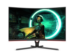 *Local SG Seller* AOC 31.5" QHD Gaming Monitor (CQ32G3SE) CURVED 1000R QHD 2K LED GAMING 165HZ HDMI 2.0 x 2 DP | 2560 × 1440 at 165Hz – DisplayPort1.4 | ● FreeSync Premium ● HDR 10 ● 1ms