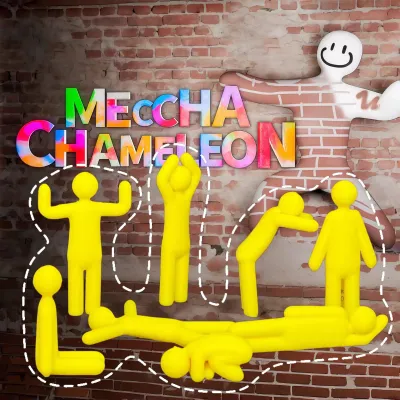 [8 pose in 1 Set] Meccha Chameleon Character All Poses Meccha Chameleon Unpainted Desk Toy Figurine