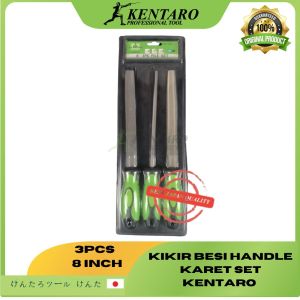 KIKIR BESI HANDLE KARET SET 3PCS 6 INCH 8 INCH KENTARO JAPAN QUALITY