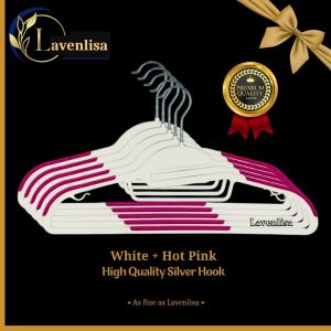 10/20/50 pieces Lavenlisa Premium ABS Hanger Silver Hook Non-Slip Plastic Penyangkut Baju High Grade Wet Dry Laundry Hanger Adult Children Kanak Dewasa