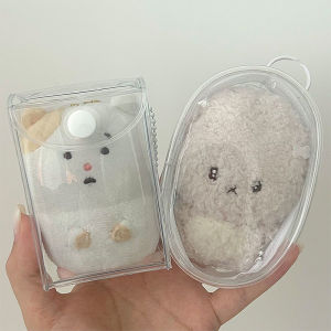 LYM Cute Transparent Baby Doll Storage Bag Pendant Display Bag PVC Key Chain Dustproof Storage Display Bag