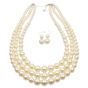 AE Europe and America Fashionable Exaggerated Pearl Necklace for Women Multi-layered Pearl Choker Necklace 6410