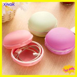 XINGK Xách tay vòng tròn dễ thương thời trang mini macaroon Cookie thiết kế kẹo màu lưu trữ hộp đồ trang sức hộp nhỏ sô cô la đồ ăn nhẹ hộp