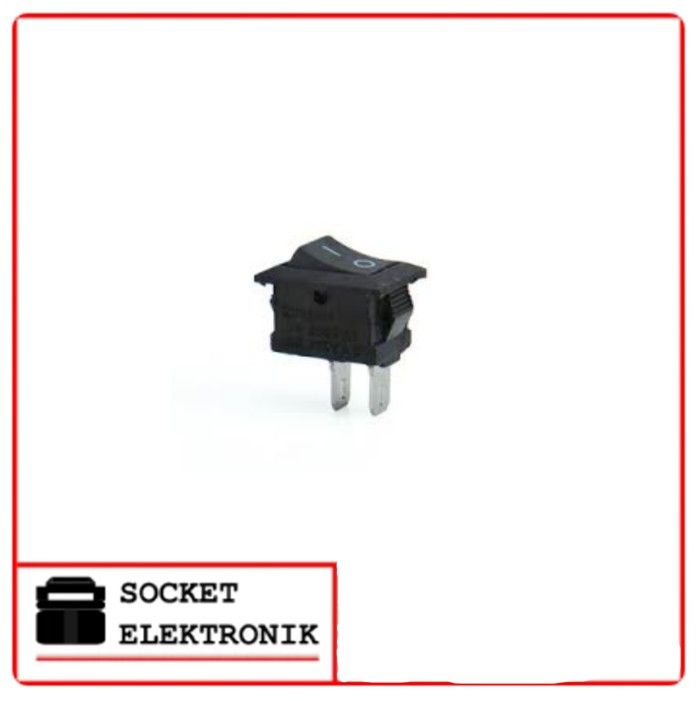 Saklar ON OFF Rocker Switch KCD1-101 20 x15 hitam 6A 250VAC 2 kaki ...