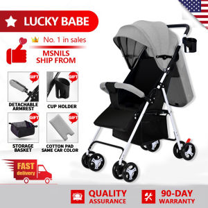 Babe GO Strollers Double front and rear baby strollers lightweight folding sitting and lying down strollers