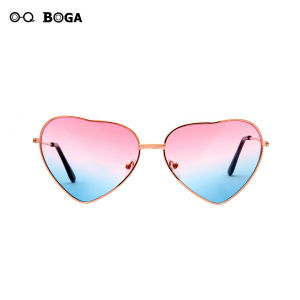 OQ BOGA Kính Râm Gọng Trái Tim Nhiều Màu Thời Trang Phi Giới Tính 6 Kiểu Kính Râm Gọng Toàn Bộ Kim Loại Siêu Nhẹ Cho Nam Nữ UV400