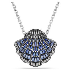 SWAROVSKI หรูหรา (ใหม่) Idyllia ซีรีส์ใหญ่สี่เหลี่ยมผืนผ้าตัดเชลล์สร้อยคอจี้เพชรสีน้ำเงิน