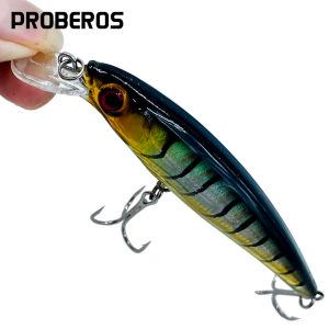 PROBEROS 1pcs Floating Minnow Top Water Fishing Lure 11cm 13.4g 3D Lifelike Eyes Hard Lure Casting Wobblers Artificial Swimbait Fishing Tackle DW1199