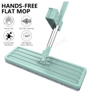 RL 360 Rotation Flat Mop Floor Cleaning Microfiber Squeeze Mop Floor Clean Automatic Dehydration COD