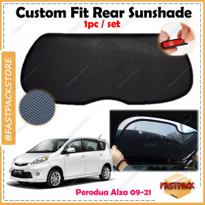 For Perodua Alza 2009-2021 Car Rear Sunshade Rear Windscreen Car Sunshade Sun Shade Frame Edge Custom Fit OEM Reduce Heat for Rear Passenger Comfort & More Privacy DIY Sunshade Clip Pelindung Matahari Anti UV 1pc/set