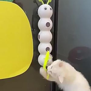 Electric Caterpillar Cat Toy Smart Sensor Motion Activated Soft Feather Tail Eco Safe Self AmusingToy Relieve Cat Boredom