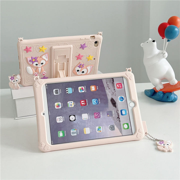 Casing Kids Tablet Cute Pink Fox Belle Case For Samsung Galaxy Tab A7 Lite  SM-T220 T225,Tab A7 2020 SM-T500 T505 T507,Tab A 2019 SM-T290 
