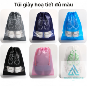 Túi Đựng Giày Dây Rút Hoạ Tiết Túi Đựng Giày Chống Bẩn Tránh Ẩm Mốc Túi Đựng Giày Du Lịch Bảo Quản Giày Tiện Lợi