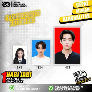 Cetak Pass Foto Bebas Sehari Jadi 2X3 3X4 4X6