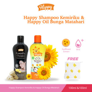 [BUNDLING SPECIAL] Happy Oil Bunga Matahari & Shampoo Kemiriku