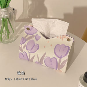 Hộp đựng khăn giấy gia dụng ngăn kéo giấy phòng khách khăn ăn lưu trữ đa chức năng ngăn kéo giấy Tulip hiện đại tối giản