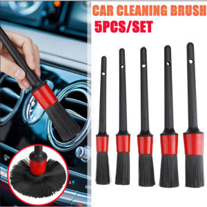 5Pcs Car Detailing Brush Set For Wheel Dashboard Interior Exterior Leather Vent Sign Cleaning Car P2435