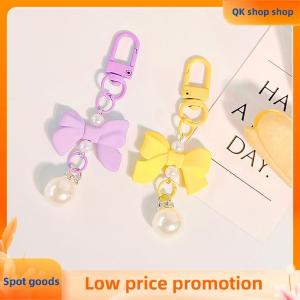 ✨QK shop✨ Bow Candy Color Pendant Keyring Fashion Y2K Keychain Headphone Cases Charm Bag Pendant Handbag Accessories