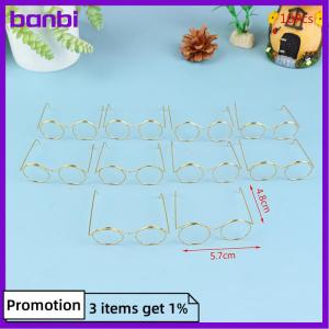 banbi 5/10Pcs Fashion Round Frame Lensless Retro Cool Doll Glasses For 9/25/30cm Doll