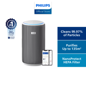 PHILIPS Smart Air Purifier Pro 3200 Series - AC3220/10 HEPA 520m³/h CADR 135m² Coverage Cleans up to 99.97% particle