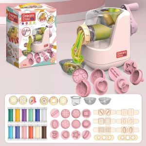 ของเล่นเครื่องทำบะหมี่ดินน้ำมัน ดินน้ำมัน 12 สี แม่พิมพ์ครบชุด 29 ชิ้น บทบาทสมมติ ของเล่นเด็ก