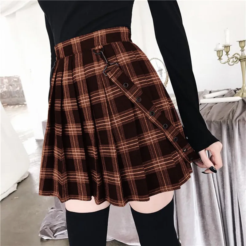 Short vintage hotsell plaid skirt