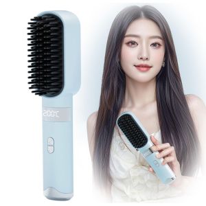 FXUP 3 Temp Settings Hair Straightener 140-200C° Wireless Straightening Comb Portable Type-C Straight Hair Comb