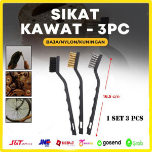 (1 SET 3 PCS) Sikat Kawat Set 3pcs Sikat Kawat Tembaga Nylon Stainless Sikat Mesin Kompor Besi Penghilang Noda Karat kerak Bekas Cat