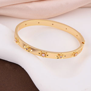 บูเชลลาติ สไตล์วินเทจสำหรับผู้หญิง ทองแมตต์อเนกประสงค์ CNC แกะสลักอย่างดี 18k สร้อยข้อมือทองคำ รุ่นประณีต เครื่องประดับ