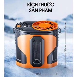 Quạt Đeo Thắt Lưng 5 Tốc Độ Gió Làm Lạnh Nén Turbo Tích Hợp Sạc Dự Phòng Màn Hình Kỹ Thuật Số