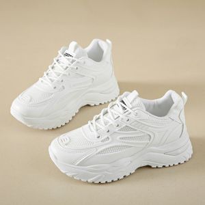 Free Shipping WomenS Spring New Fashion Thick-Soled Height-Increasing Casual Shoes Lightweight Mesh Running Shoes