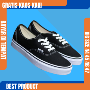 SEPATU PRIA UKURAN JUMBO 44 45 46 47 SEPATU SNEAKERS BIG SIZE / SEPATU UKURAN BESAR / SEPATU KASUAL UKURAN BESAR / SEPATU SEKOLAH HITAM