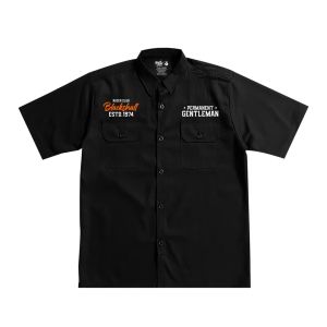 Blackshall Kemeja pria Workshirt Hitam Premium LEGACY