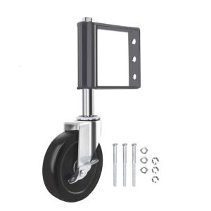 Portable Sturdy Rubber Gate Wheel 360 Degree Rotation for Farm Fence Garden and Gate Spring Loaded Casters Set