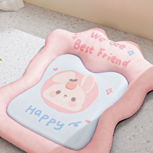 PERNEAKY Họa tiết hoạt hình Đệm làm mát cho thú cưng Chống trơn trượt Thoáng khí Tấm lót làm mát cho thú cưng Dễ thương Chống thấm nước Giường ngủ cho chó Thời tiết nắng nóng