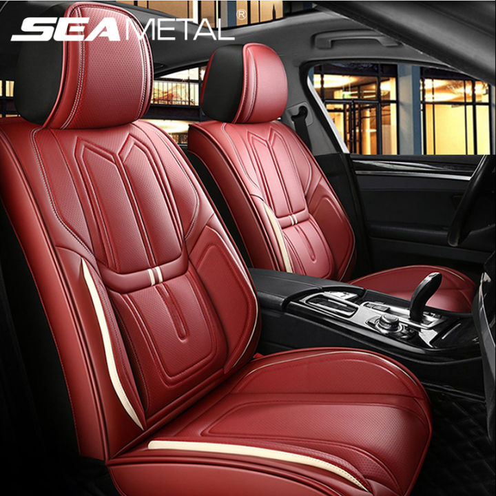 Anti Slip Car Seat Covers Leather Cushion Protector Auto Chair Full