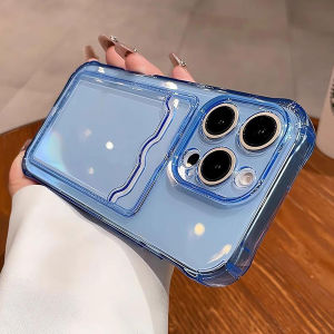 Shockproof Transparent Multicolor Wallet Card Holder Soft TPU Case For Infinix Hot 30 30i 40 40i 50 50i Pro + Smart 9 8 7 HD Plus Note 40 Pro + 5G 4G Tecno Spark 9 10 10C 10 20 20C Go 2024 2023 30C Pop 7 8 Pro Cover Casing