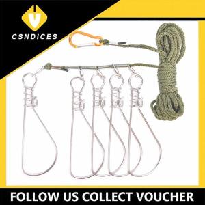 [Csndices] Fishing Lock Buckle fishing Snaps Chain Stringer With Float Live Fish Lock Belt