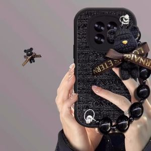 Phone Case Honor X9C Smart X7C X9b X7b X9a 4G 5G Casing New Design Retro Flannel Ribbon Woven Bow Bear Doll Bracelet Silicone Shockproof Soft Cover