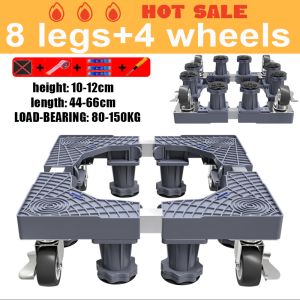 【500KG】WG Refrigerator Rack Stand Heavy Duty 8 Feet 8Wheel Washing Machine Rack Stand Ref Stand Bracket Stand Appliances Rack Ref Stand Patungan ng