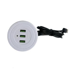 Recessed Double USB Wall Outlet 2 USB 1 Type C 1.75M Cable Type B Connection For Tablets E Readers Appliances