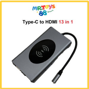 13 IN 1 USB Type C HUB To HDMI-Compatible Adapter OTG Vga RJ45 Lan Multi USB PD 3.0 USB-C for MacBook Pro Air 4KSplitter