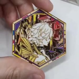 Khaslana Phainon Anime Metal Badge High Quality Enamel Pin Pendant Brooch Game Peripheral Collectible Decoration