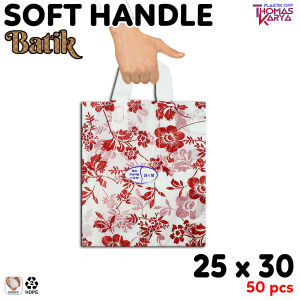 Kantong Plastik Hajatan 25x30 NEW POLKADOT isi 50 Tas Softhandle Bag Bingkisan Snack Tasyakuran