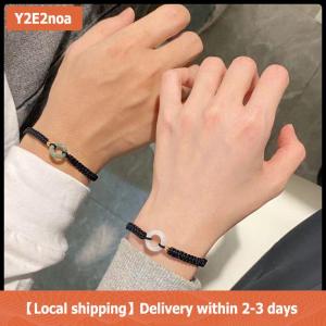 【Local shipping】 Lucky Couple Bracelet Peace Buckle Hand Weaving Bracelet Vintage Girlfriend Birthday Gift